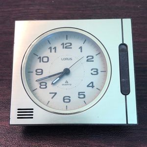 Vintage Lorus Quartz Gold Clock; AA Battery operated; Nice for Bedside Table